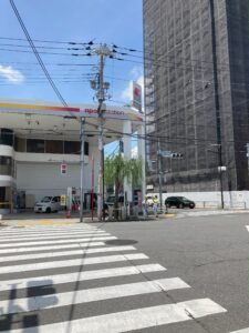 吉原大門交差点の現在の風景