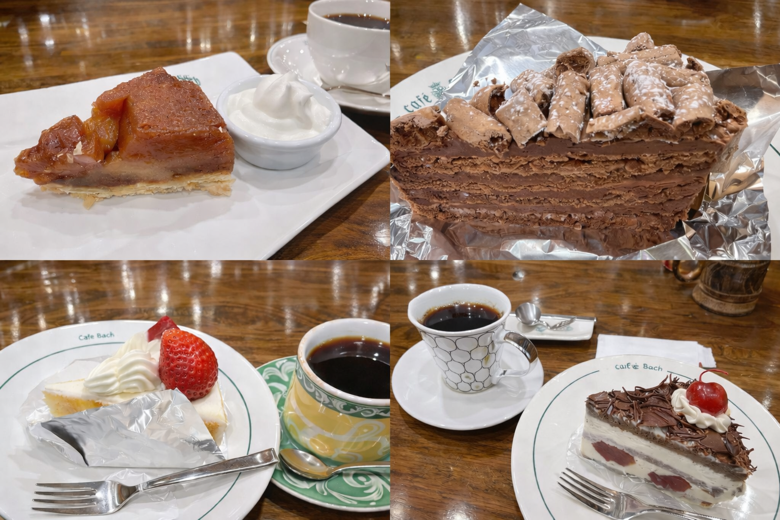 2025年12月から2026年2月、2025年クリスマス限定の「季節のケーキ」の写真4点。