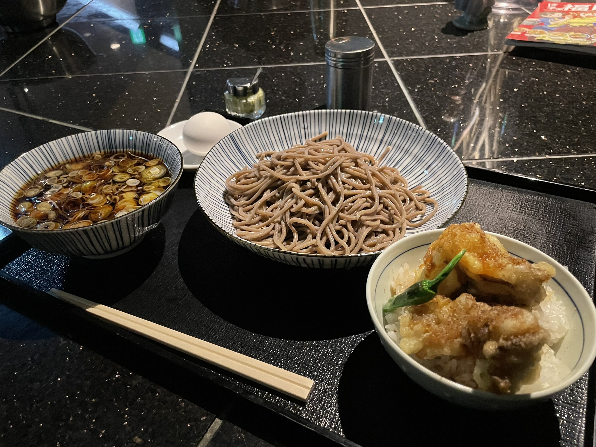 【もりそば＆黒舞茸天丼（定食）】