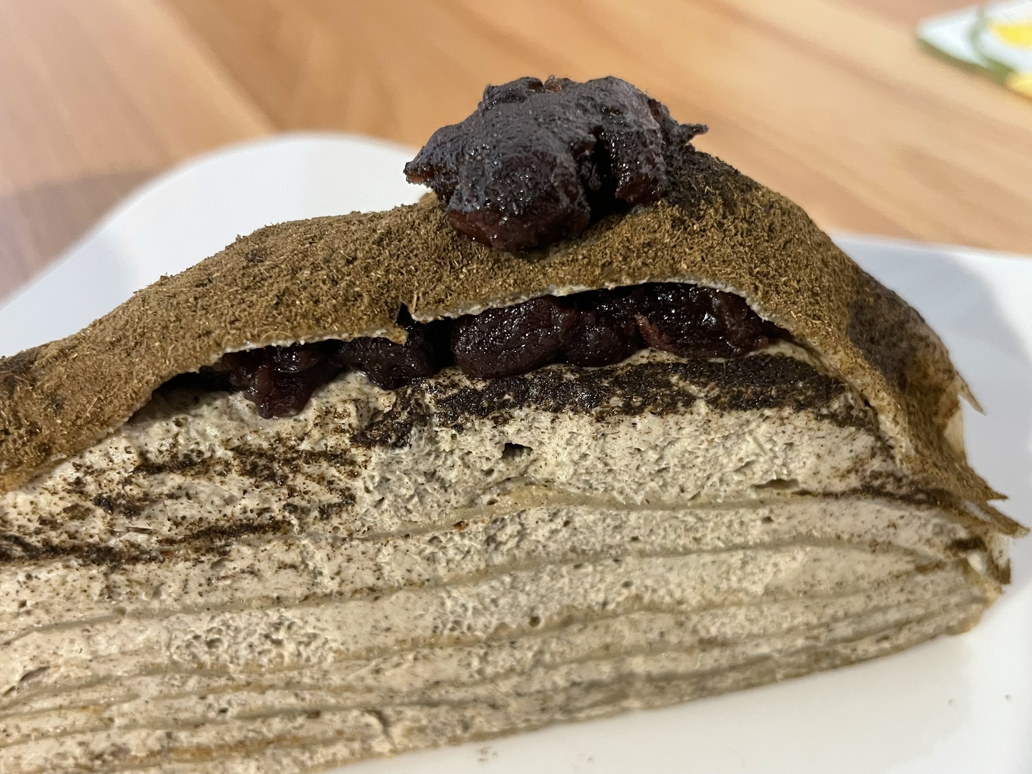 【ほうじ茶ミルクレープ・あずき入り】