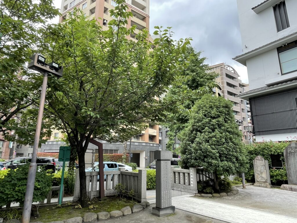 境内から見たお堂正面の入口。