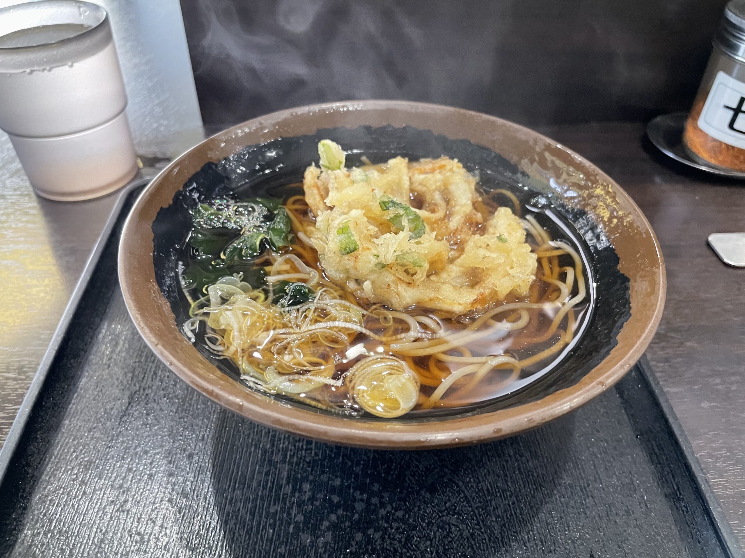 かけそば（温）・かき揚げ