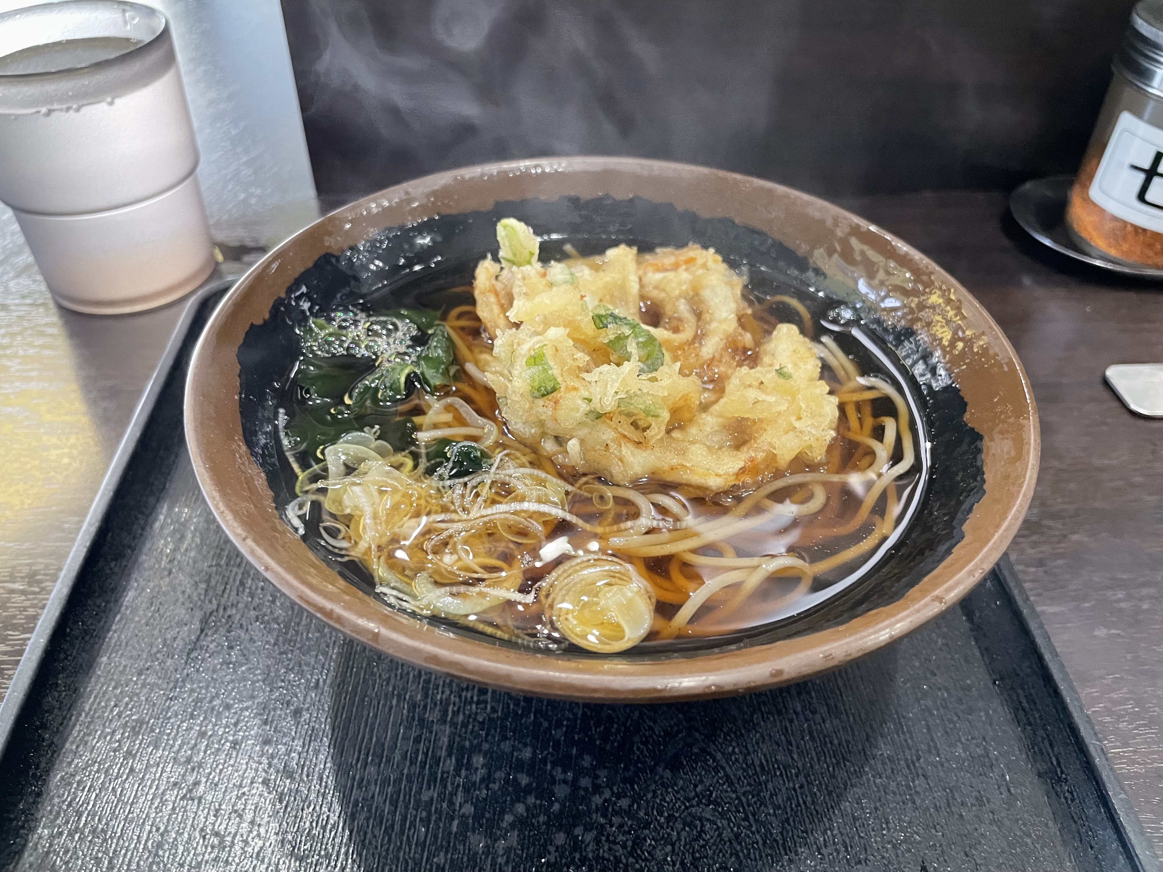 かけそば（温）・かき揚げ