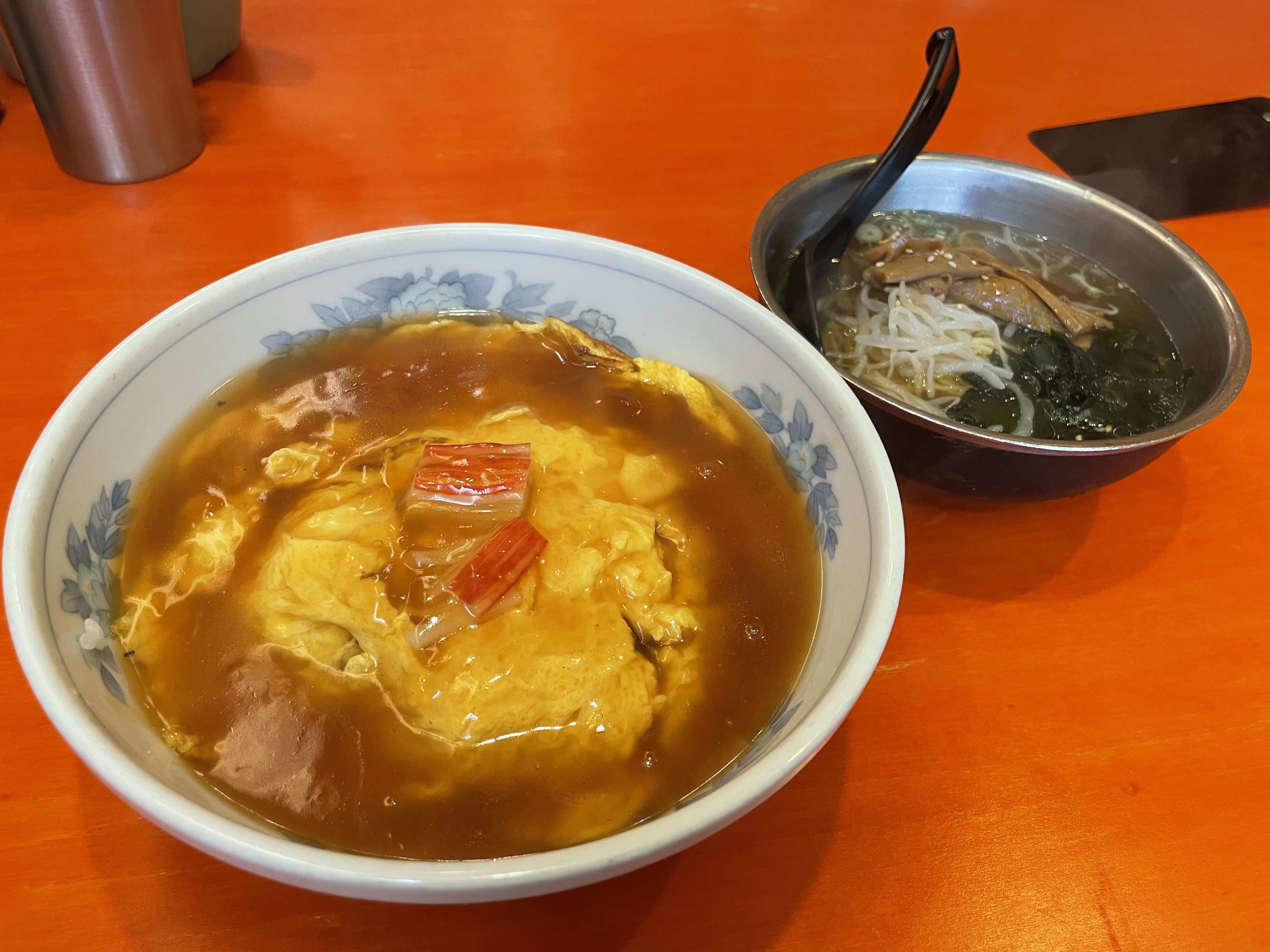 日替わり定食【かに玉丼・半ラーメン】